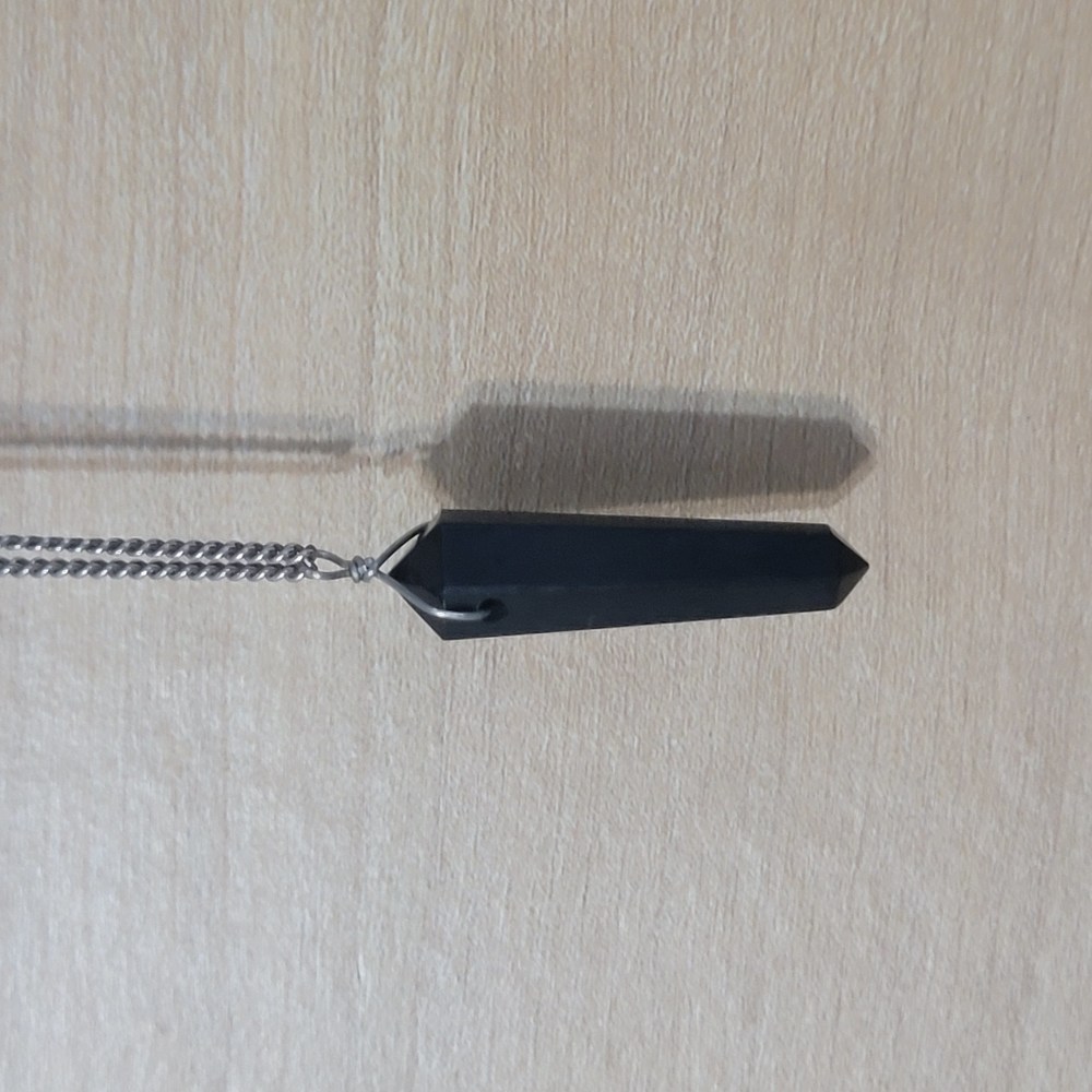 Necklace Charm | Black Stone